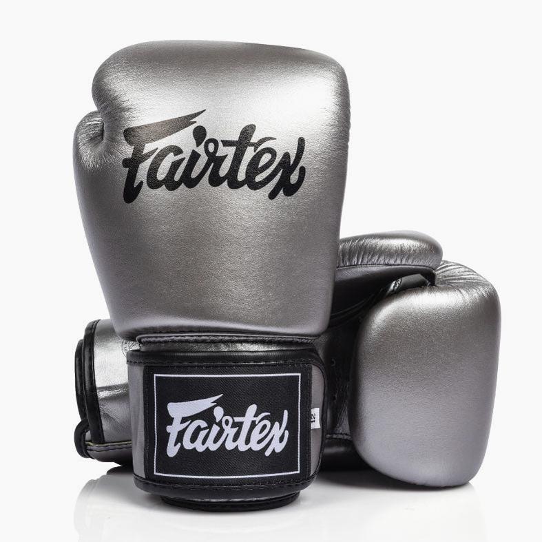 Guantoni Muay Thai Fairtex BGV1C-Plus Gun Metallic-Combat Arena