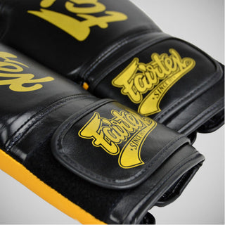 Guantoni Muay Thai Fairtex Super Sparring BGV18 Nero-oro