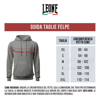 Felpa Leone Extrema Logo con cappuccio ABX111