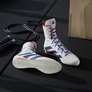 Scarpe da Boxe Adidas Box Hog 4 Bianco-blu-Combat Arena