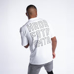 T-shirt Boxraw HRDR FSTR SMTR Oversize Bianco