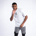 T-shirt Boxraw HRDR FSTR SMTR Oversize Bianco