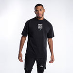 T-shirt Boxraw HRDR FSTR SMTR Oversize Nero