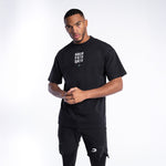 T-shirt Boxraw HRDR FSTR SMTR Oversize Nero
