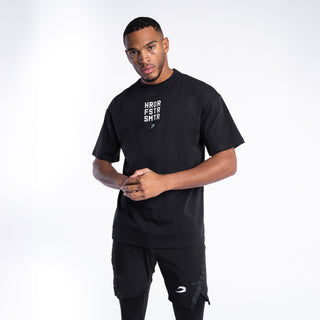 T-shirt Boxraw HRDR FSTR SMTR Oversize Nero