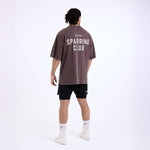 T-shirt Boxraw Sparring Club Oversize Marrone
