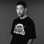 T-shirt oversize Manto Treasure Zone Nero