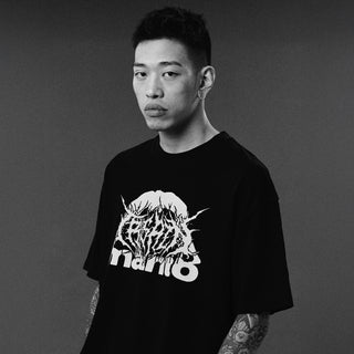 T-shirt oversize Manto Treasure Zone Nero