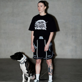 T-shirt oversize Manto Treasure Zone Nero