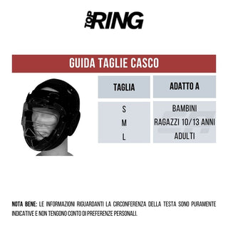 Caschetto Top Ring con Visiera Semi Contact-Kick boxing-Karate Art. 315 WAKO