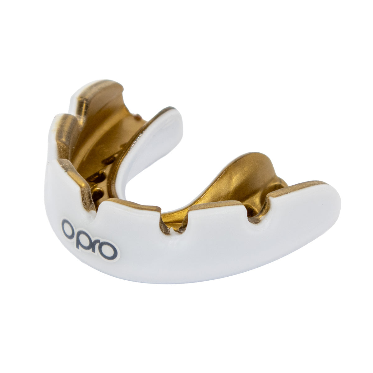 Paradenti Opro Instant Custom-Fit per apparecchio Bianco-oro
