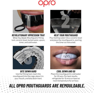 Paradenti Opro Instant Custom-Fit Jaws Nero