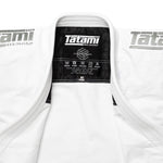 BJJ Gi Tatami Fightwear Estilo Black Label bianco-grigio
