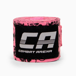 Bendaggi Fasce mani Combat Arena Pink Skulls 3.5 metri-Combat Arena
