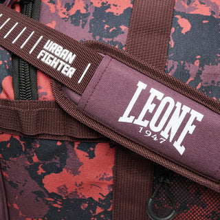 Borsone Leone Urban Fighter AC960 Rosso-nero camo-Combat Arena