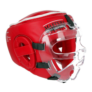 Caschetto con visiera Masters WAKO Rosso