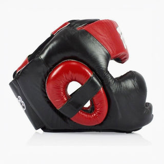 Caschetto Fairtex Diagonal Vision Sparring HG13 Nero-rosso