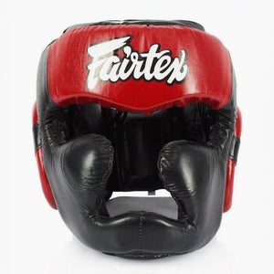Caschetto Fairtex Diagonal Vision Sparring HG13 Nero-rosso