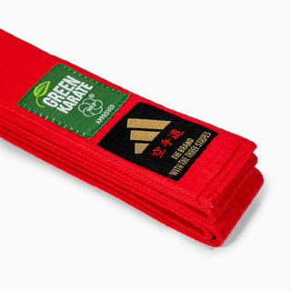 Cintura Adidas Elite WKF Rossa con Kanji