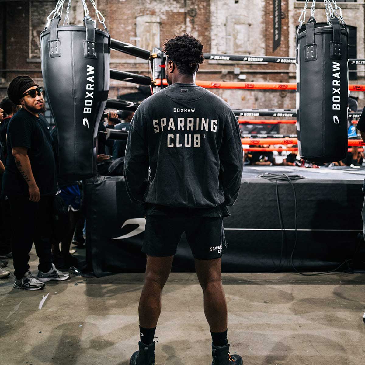 Felpa Boxraw Sparring Club Oversize Nero - Combat Arena