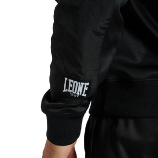 Felpa Leone Logo Wacs con cappuccio ABX127 Nero