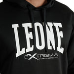 Felpa Leone Logo con cappuccio ABX119 Nero