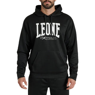 Felpa Leone Logo con cappuccio ABX119 Nero