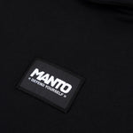 Felpa Manto Label 25 Oversize con cappuccio Nero