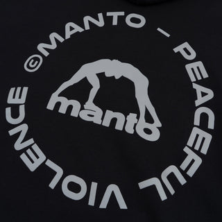 Felpa Manto Label 25 Oversize con cappuccio Nero