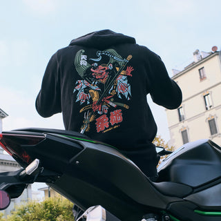 Felpa Manto Tengu con cappuccio