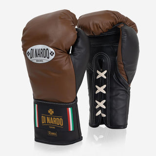 Guantoni Di Nardo con lacci 12 Oz Marrone-nero-Combat Arena
