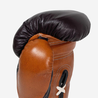 Guantoni Di Nardo con lacci 14 Oz Borgona-cognac-Combat Arena