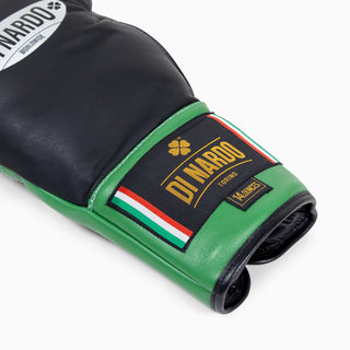 Guantoni Di Nardo con lacci 14 Oz Nero-verde-Combat Arena