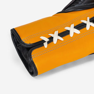 Guantoni Di Nardo con lacci 16 Oz Borgogna-giallo-Combat Arena