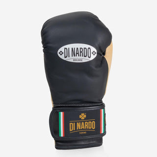 Guantoni Di Nardo con velcro 12 Oz Nero-sabbia