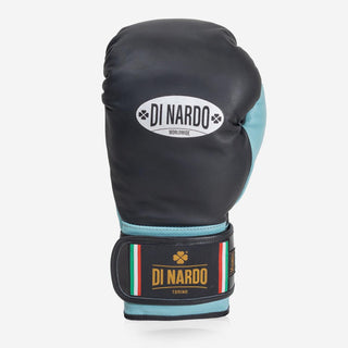 Guantoni Di Nardo con velcro 14 Oz Nero-acqua