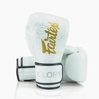 Guantoni Fairtex x Glory BGVG3 Bianco-oro-Combat Arena