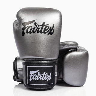 Guantoni Muay Thai Fairtex BGV1C-Plus Gun Metallic-Combat Arena
