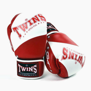 Guantoni Muay Thai Twins Special BGVL10 Bianco-rosso