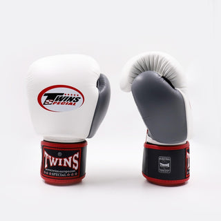 Guantoni Muay Thai Twins Special BGVL3 Nero-bianco-grigio-Combat Arena