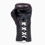 Guantoni Di Nardo con lacci Borgogna-Nero 14 oz