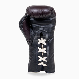 Guantoni Di Nardo con lacci Borgogna-Nero 14 oz