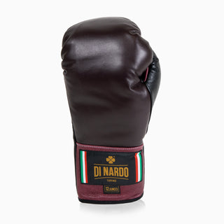 Guantoni Di Nardo con lacci Borgogna Nero