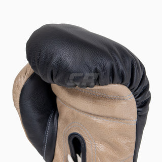 Guantoni Di Nardo con lacci Nero-Beige 12 oz