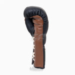 Guantoni Di Nardo con lacci Nero-Marrone 16 oz