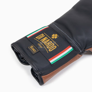 Guantoni Di Nardo con lacci Nero-Marrone 16 oz