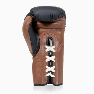 Guantoni Di Nardo con lacci Nero-Marrone 16 oz