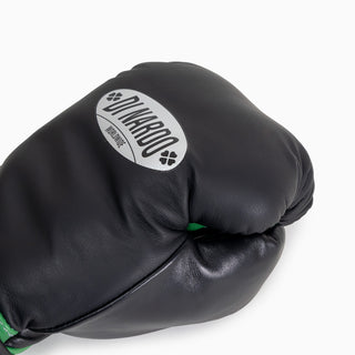 Guantoni Di Nardo con velcro 14 Oz Nero-verde-Combat Arena