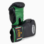 Guantoni Di Nardo con velcro 14 Oz Nero-verde-Combat Arena