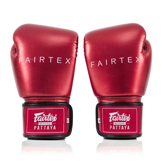 Guantoni Muay Thai Fairtex Metallic BGV22 Rosso